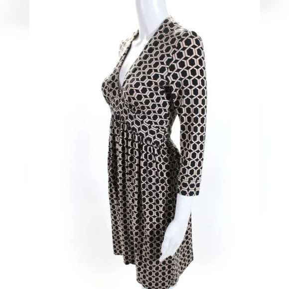 Milly Brown & Black Printed Dress, S, EUC - Picture 2 of 5